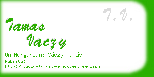 tamas vaczy business card